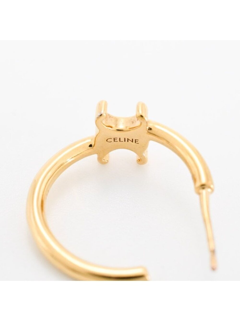 Celine Earrings Triomphe Asymmetric Hoop - Picture 4 of 8